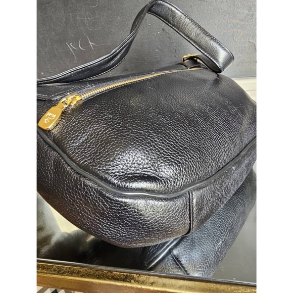 Authentic MCM Saddle Leather Flap Shoulder Bag Black - Picture 13 of 14